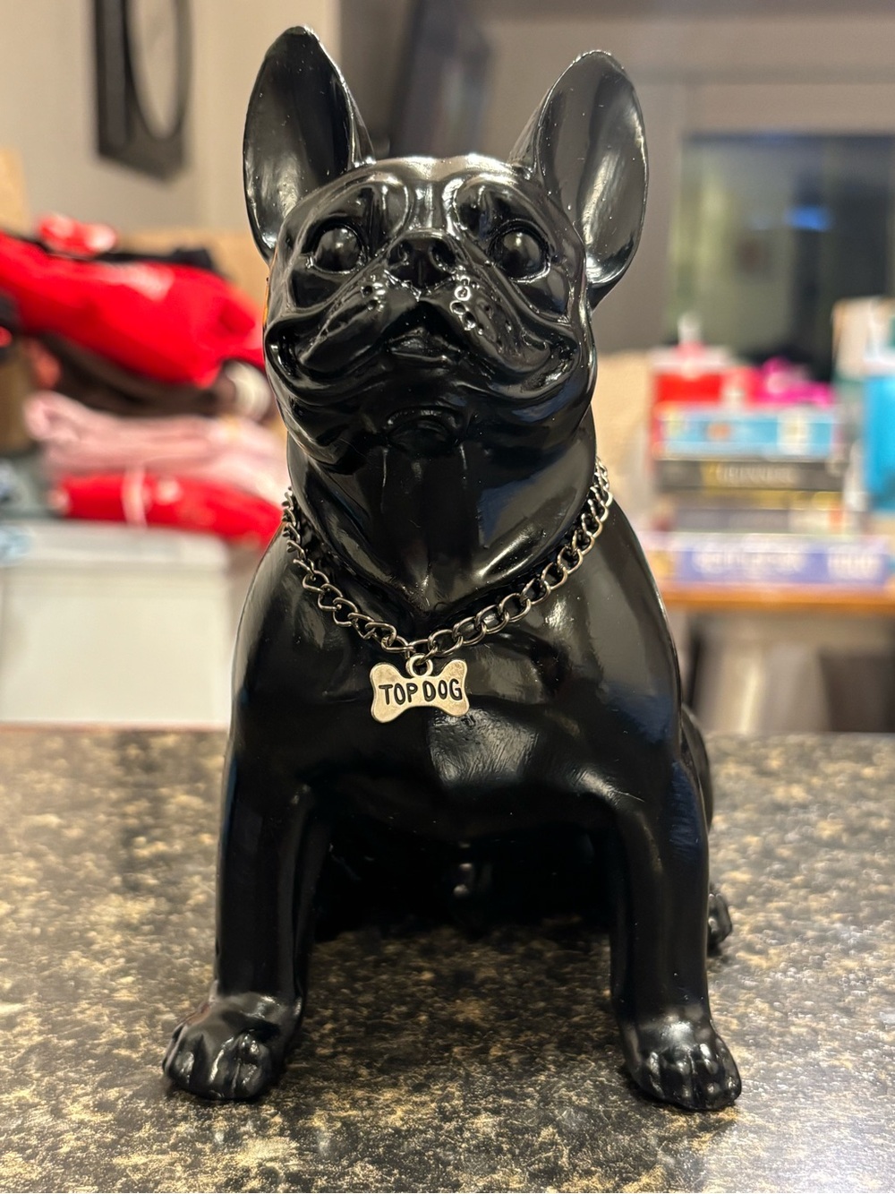 Top Dog Black French Bulldog Decorative Figurine